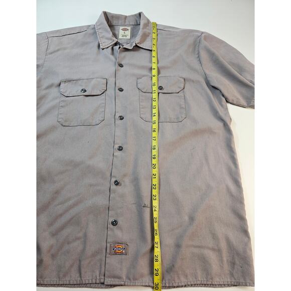 Dickies Gray and Tan Casual Button Down Shirts - Picture 6 of 7